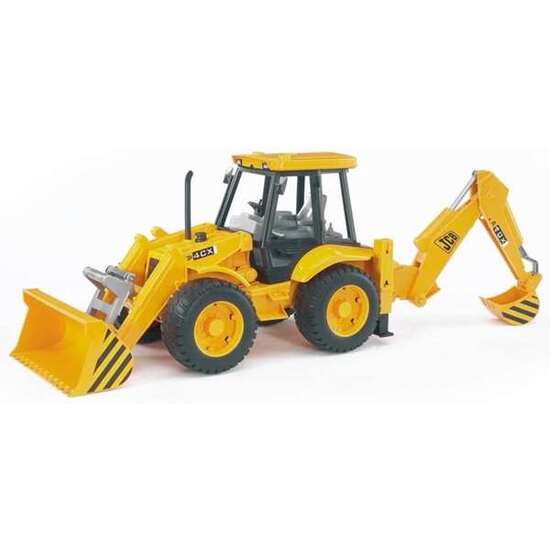 VEHICULO EXCAVADORA JCB CON PALA TRASERA Y DELANTERA 52X16X19 CM image 3