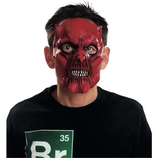 1/2 DEVIL LATEX MASK ONE SIZE image 1