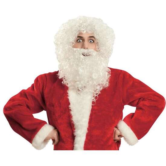 PELUCA Y BARBA PAPÁ NOEL ADULTO 195 G image 0