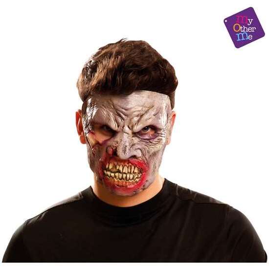1/2 ZOMBIE LATEX MASK ONE SIZE image 0