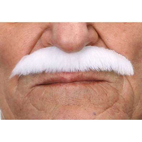 BIGOTE BLANCO ADULTO TALLA ÚNICA image 0