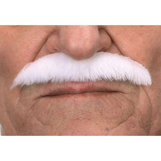 BIGOTE BLANCO ADULTO TALLA ÚNICA image 1