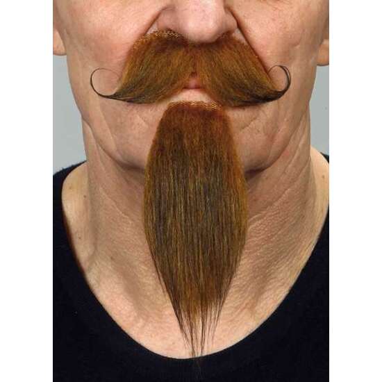 BARBA Y PERILLA ADULTO PELIRROJO TALLA ÚNICA image 0