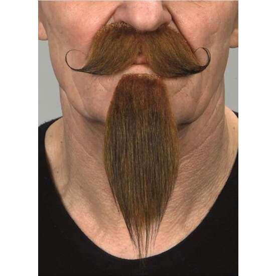 BARBA Y PERILLA ADULTO PELIRROJO TALLA ÚNICA image 1