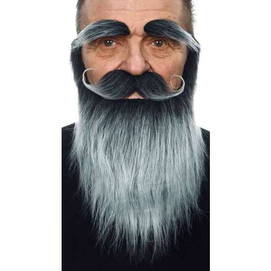 BARBA, BIGOTE Y CEJAS ADULTO TALLA ÚNICA image 0