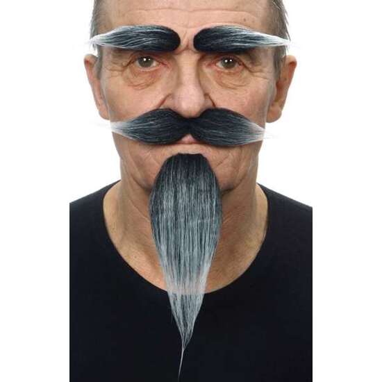 BIGOTE, PERILLA Y CEJAS ADULTO TALLA ÚNICA image 0