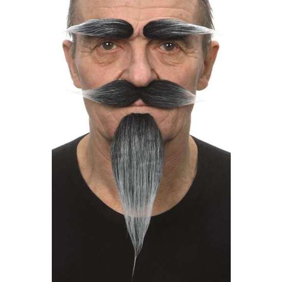 BIGOTE, PERILLA Y CEJAS ADULTO TALLA ÚNICA image 1