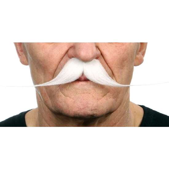 BIGOTE BLANCO TALLA ÚNICA image 0