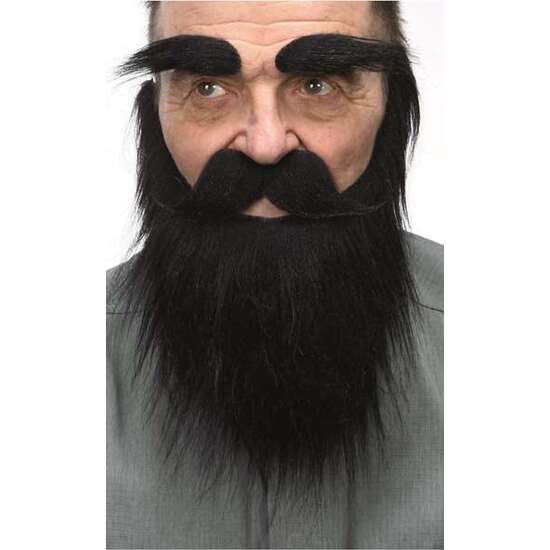 BARBA, BIGOTE Y CEJAS ADULTO MORENO TALLA ÚNICA image 1
