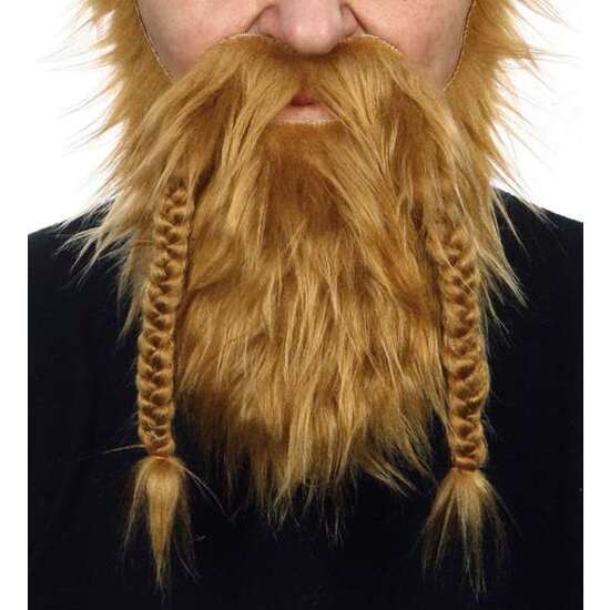 BARBA Y BIGOTE PELIRROJA ADULTO TALLA ÚNICA image 0