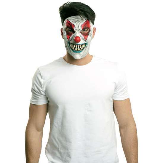 1/2 CLOWN LATEX MASK ONE SIZE image 0