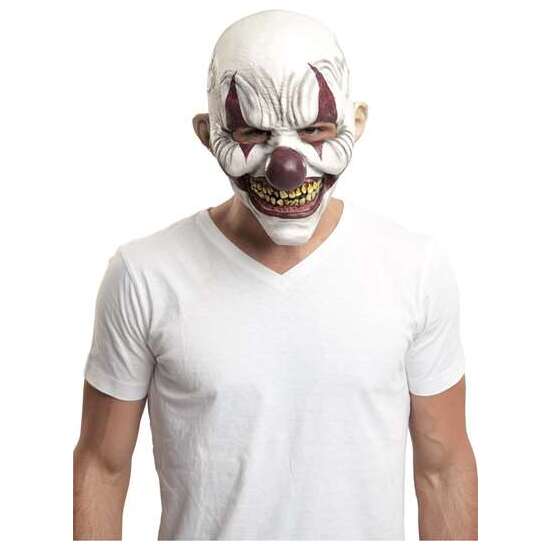 FULL CLOWN LATEX MASK ONE SIZE image 0