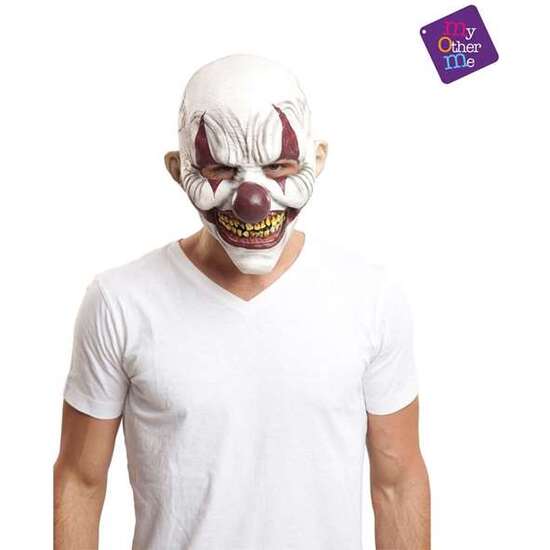 FULL CLOWN LATEX MASK ONE SIZE image 1