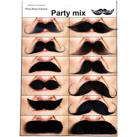 SET 12 BIGOTES ONE SIZE image 0