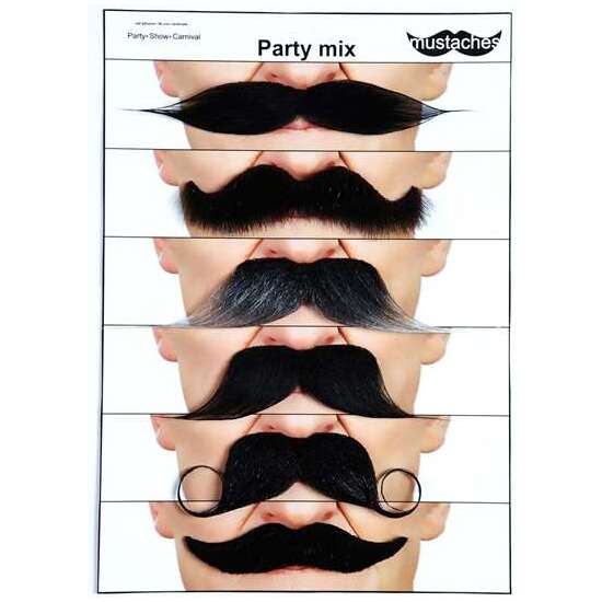 CONJUNTO DE 6 BIGOTES TALLA ÚNICA image 0