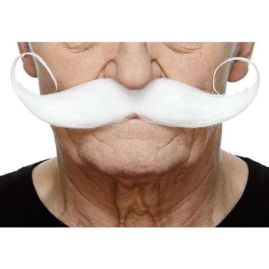BIGOTE BLANCO TALLA ÚNICA image 0