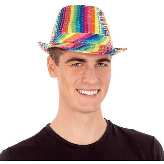 SOMBRERO LENTEJUELAS RAINBOW T/58 image 0