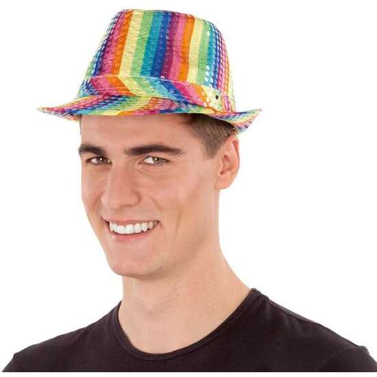 SOMBRERO CON LUZ RAINBOW T/58 image 0