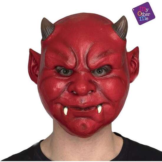 FULL DEVIL LATEX MASK ONE SIZE image 0