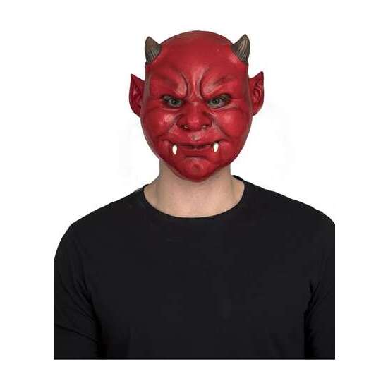 FULL DEVIL LATEX MASK ONE SIZE image 1