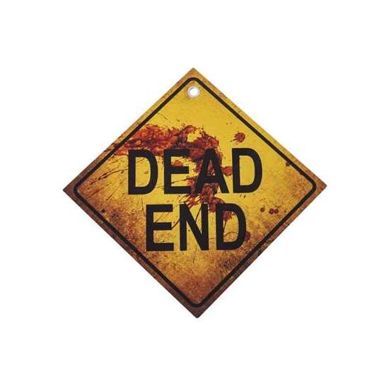 CARTEL "DEAD END" 24 X 0,5 X 24 CM image 0