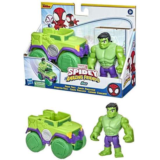 SPIDEY SET FIGURA Y CAMIÓN DEMOLEDOR HULK image 0