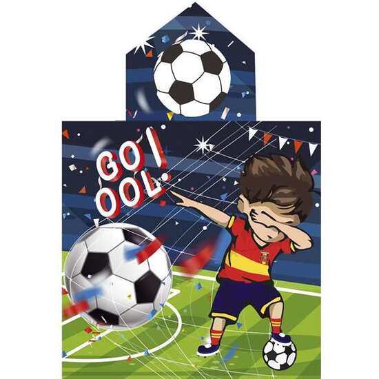 PONCHO ESTAMPADO FOOTBALL 60X120 CM image 0