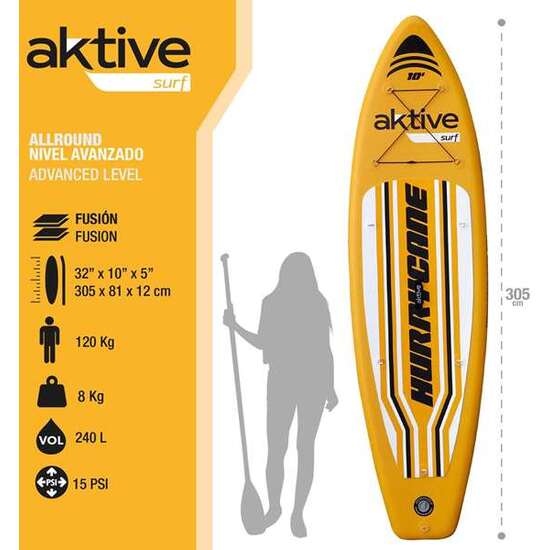 TABLA PADDLE SURF CON ACCESORIOS AKTIVE PERFORMA 305X81X12 CM image 2