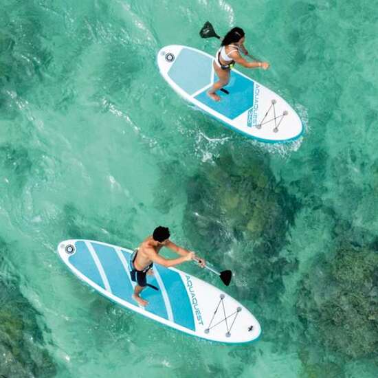 TABLA HINCHABLE PADDLE SURF AQUA QUEST 320X81X15 CM CON REMO CON MANGO DE ALUMINIO Y ACCESORIOS image 2