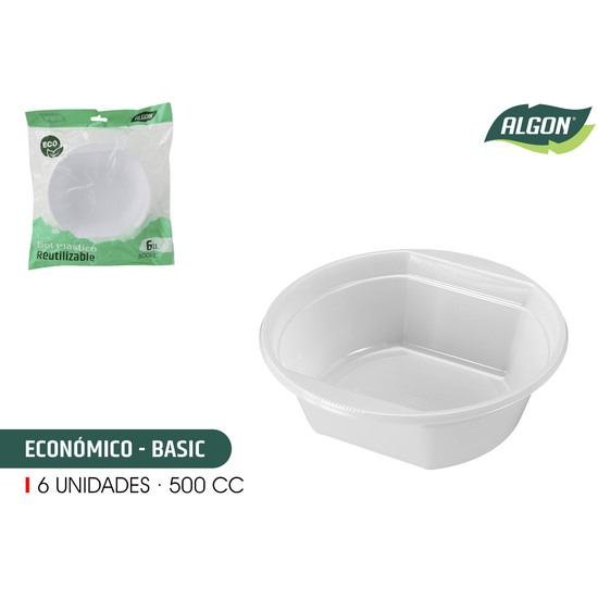 SET-6 BOL PLASTICO ECO. 500CC ALGON image 0