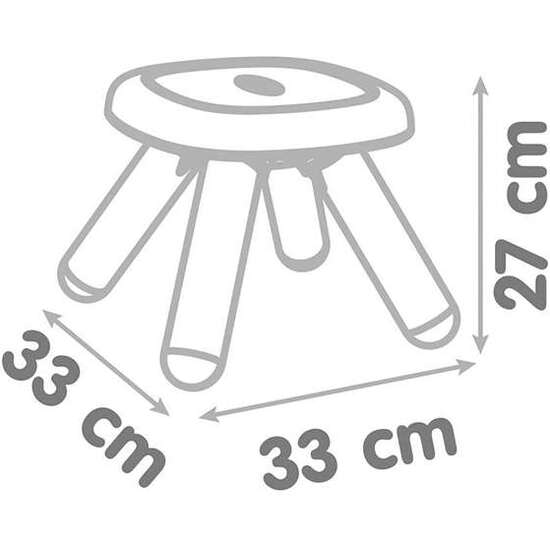 TABURETE GRIS. SOPORTA 50 KG. 27X33X33 CM image 4