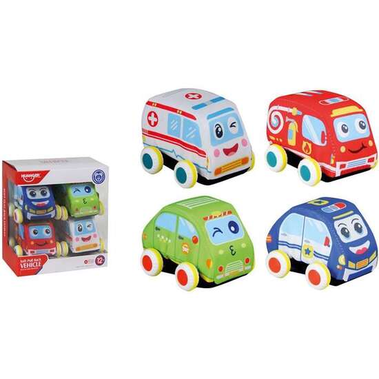 COCHES DE TELA EN CAJA. 4 PIEZAS 85X95X75CM image 0