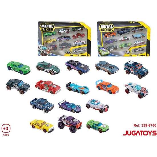 COCHES METAL MACHINE PACK 10 UNIDADES - MODELOS SURTIDOS image 1