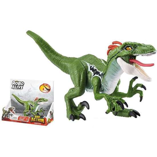 FIGURA DINOSAURIO VELOCIRAPTOR ROBO ALIVE, DINO ACTION, 26X15X8CM image 0