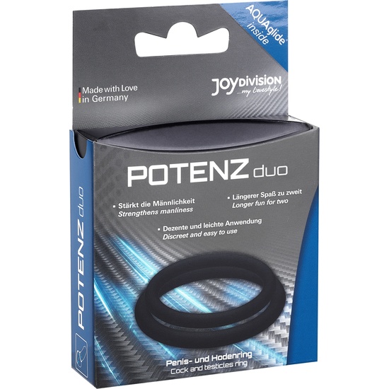 POTENZ DUO RINGS MEDIUM BLACK image 1