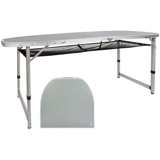 MESA DE CAMPING PLEGABLE ALUMINIO + MADERA 149X80X59/66/71.5CM image 0