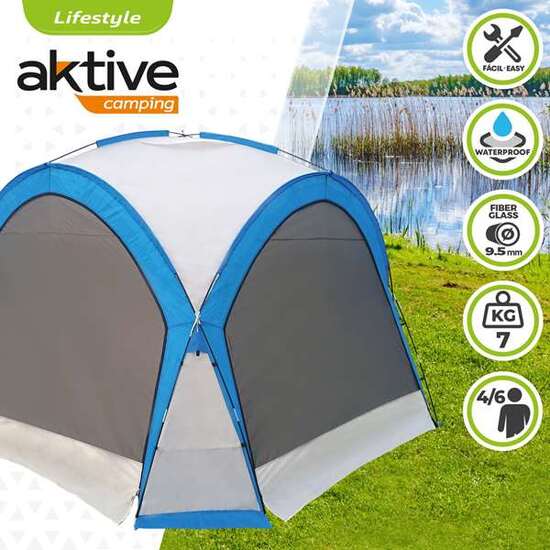 CARPA DE CAMPING CON MOSQUITERAS 350X350X260 CM image 1