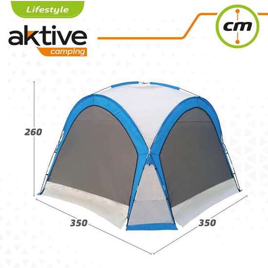 CARPA DE CAMPING CON MOSQUITERAS 350X350X260 CM image 2