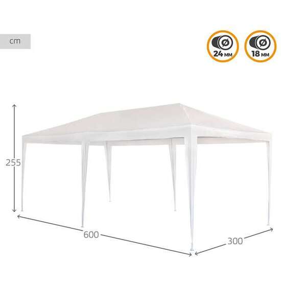 CENADOR PLASTICO AKTIVE CON TUBO DE ACERO 300X600XH255 CM image 5