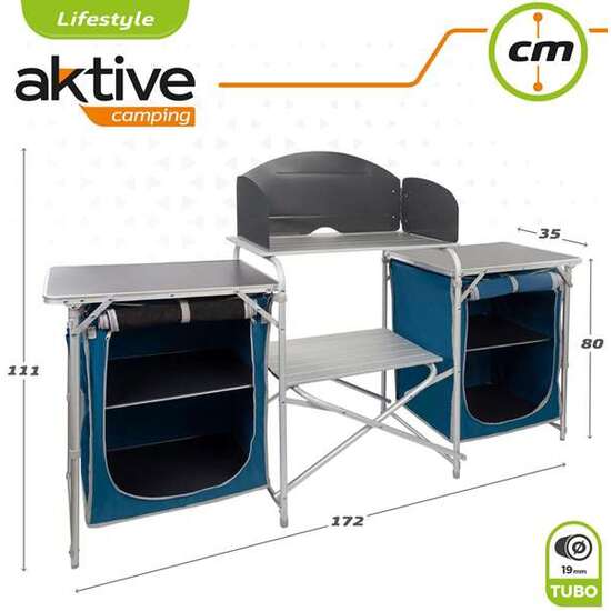 COCINA DE CAMPING ALUMINIO + TEXTIL 172X35X80/111CM image 3