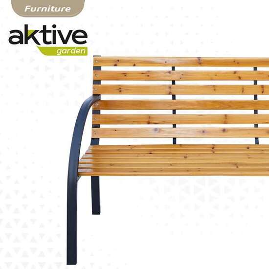 BANCO DE MADERA AKTIVE 122X52,5X52 CM image 4