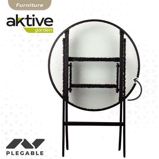 CONJUNTO DE MESA DE TERRAZA PLEGABLE (60X71 CM) + 2 SILLAS DE TEXTILENO (46X82 CM) AKTIVE image 2