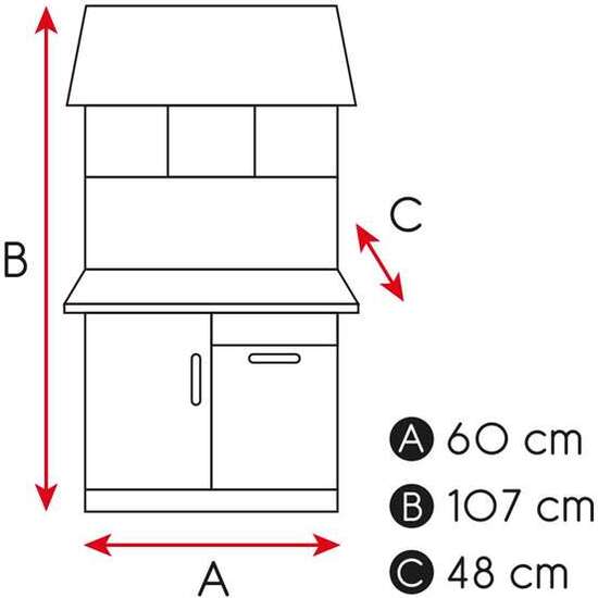 COCINA CASA DE MUÑECAS DE MADERA 2 EN 1 60X48X107 CM image 4