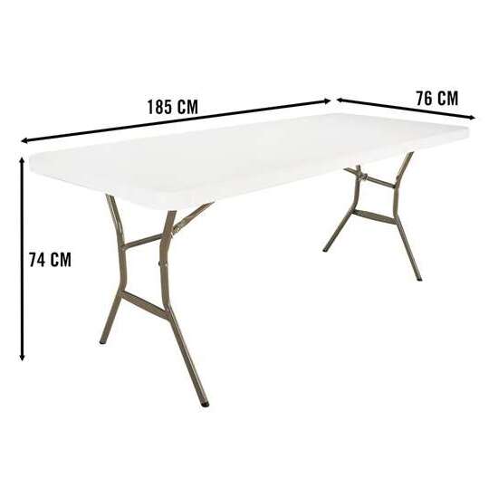 MESA RECTANGULAR PLEGABLE LIFETIME 185X76X74 CM image 3