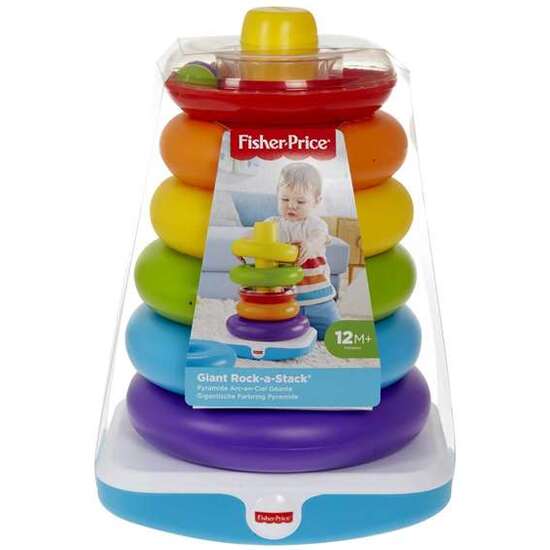 PIRÁMIDE BALANCEANTE GIGANTE FISHER PRICE MÁS DE 35 CM image 0