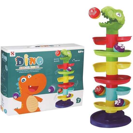 TORRE DINOSAURIO CON BOLAS 26X9X33CM image 0