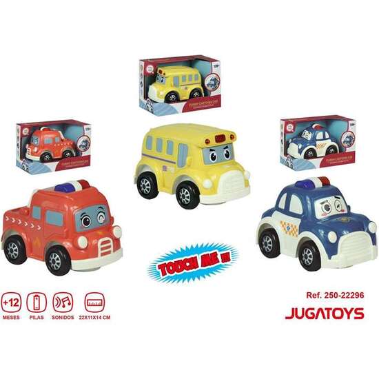 COCHE INFANTIL, POLICÍA, BOMBERO Y AUTOBÚS CON SONIDOS, 22X11X14CM - MODELOS SURTIDOS image 1