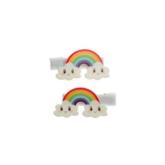 SET DE 2 GANCHOS PARA PELO ARCOIRIS - MODELOS SURTIDOS image 1