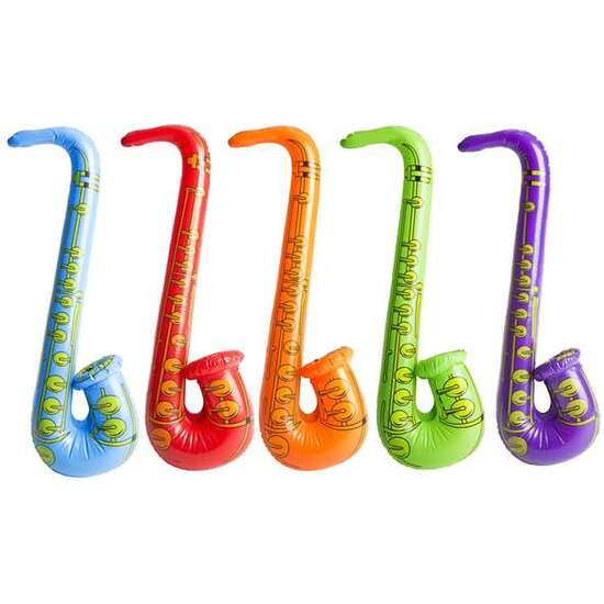 SAXOFÓN HINCHABLE COLORES SURTIDOS 83 CM image 1