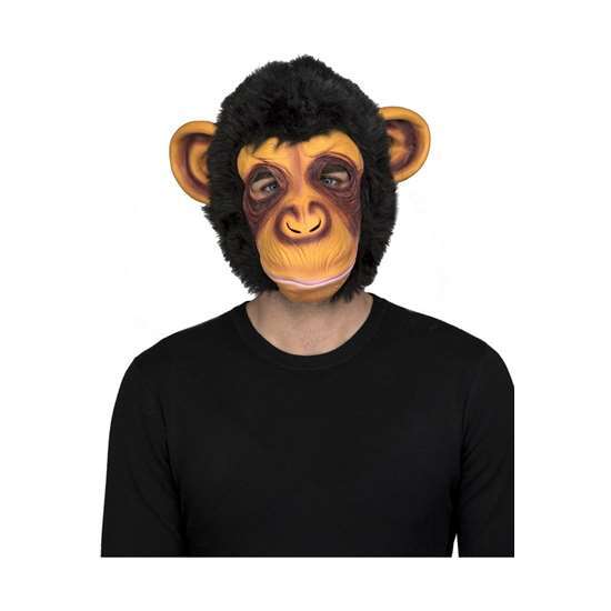 FULL CHIMP LATEX MASK WITH HAIR image 1